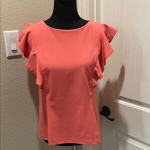 Women’s Coral Ruffle Sleeve Top